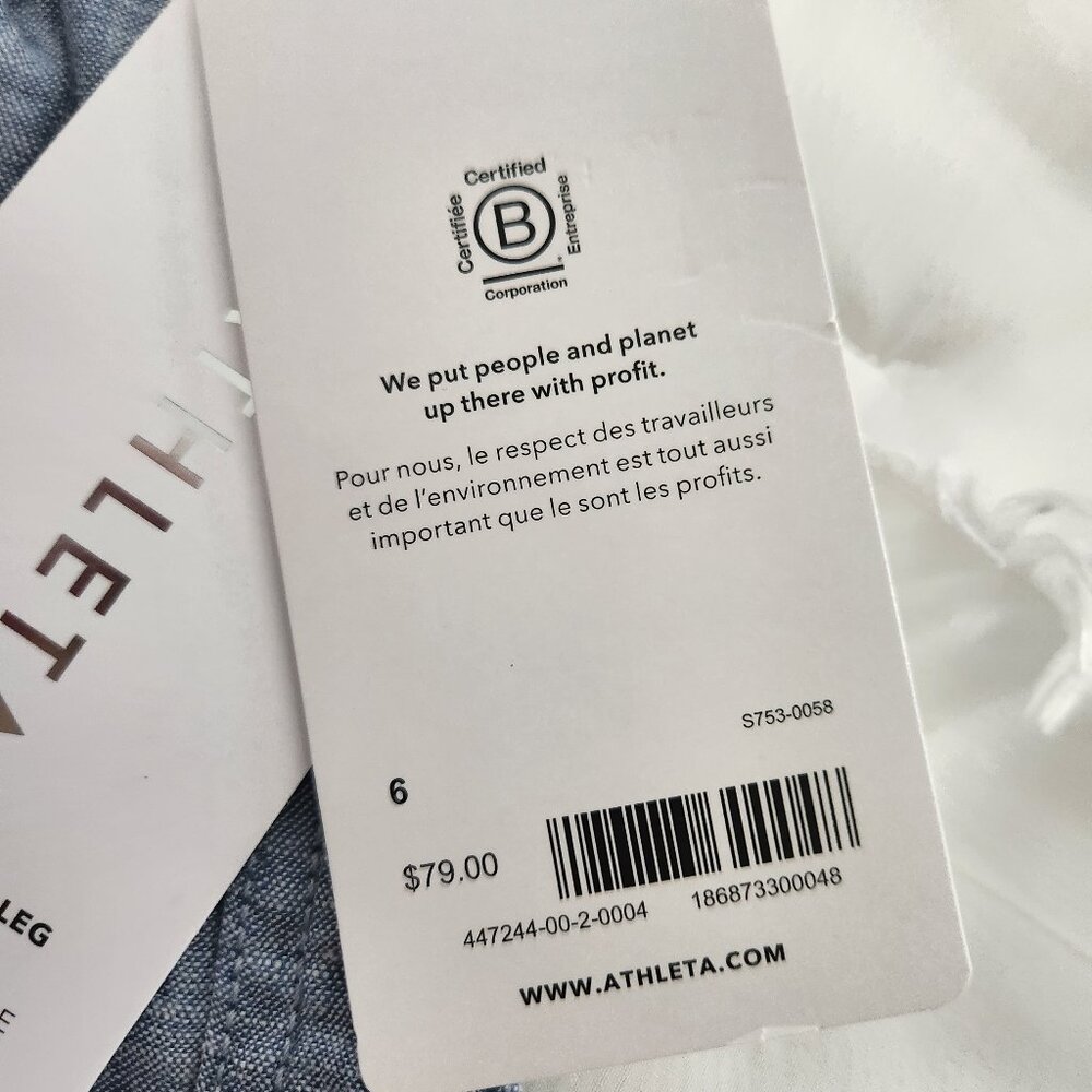 NWT Athleta Cabo Linen Wide Leg Pant 6 - Picture 7 of 7